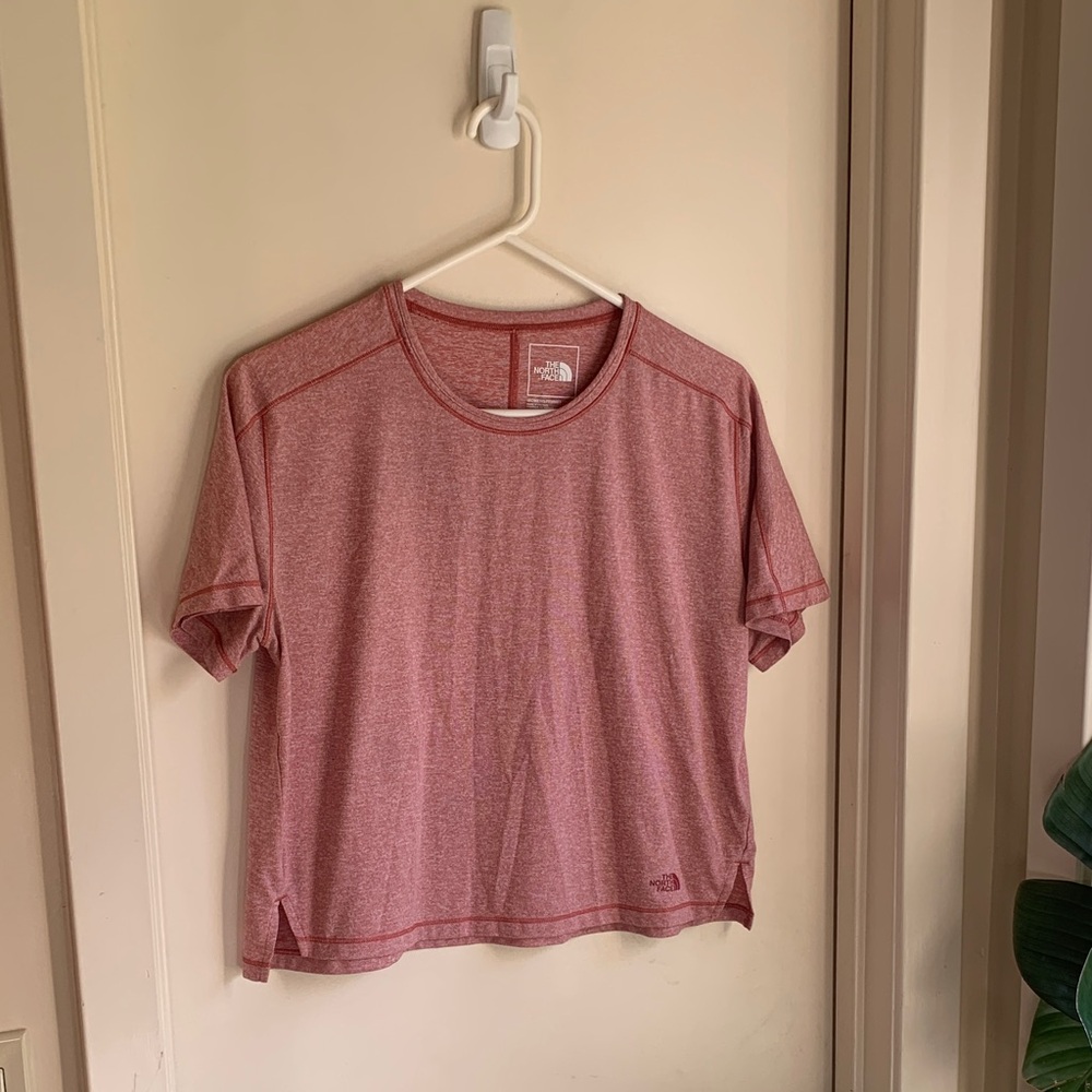 The North Face Heathered Pink Athletic Tee